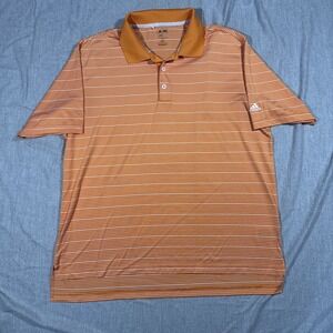 Adidas Shirt Mens XL Climalite Golf Polo Performance Athletic Stripe‎